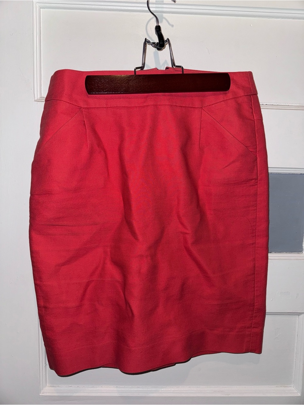 J. Crew Red Pencil Skirt - Sleek Tailored Fit